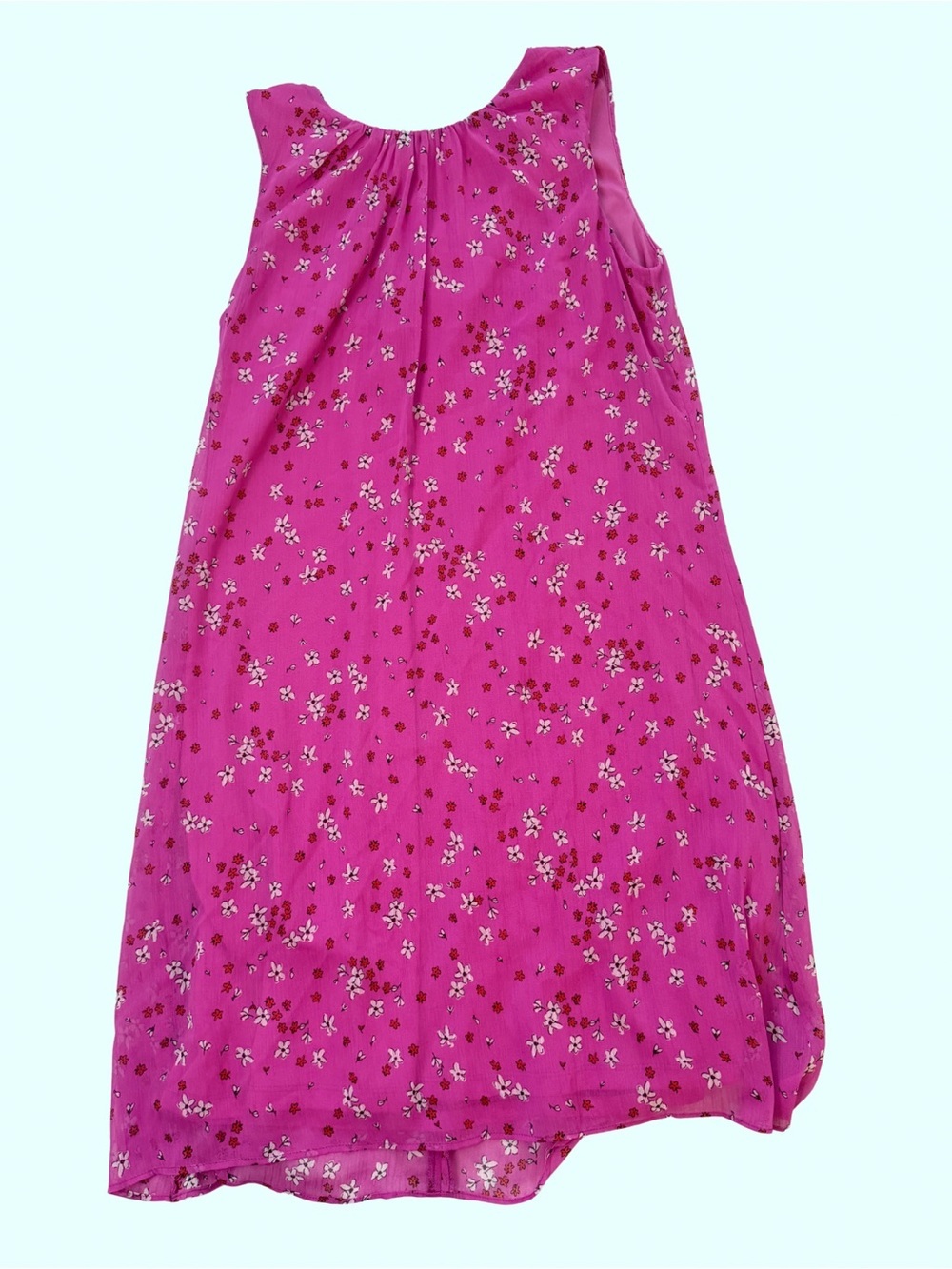 Dkny Hot Pink Floral Mini Dress